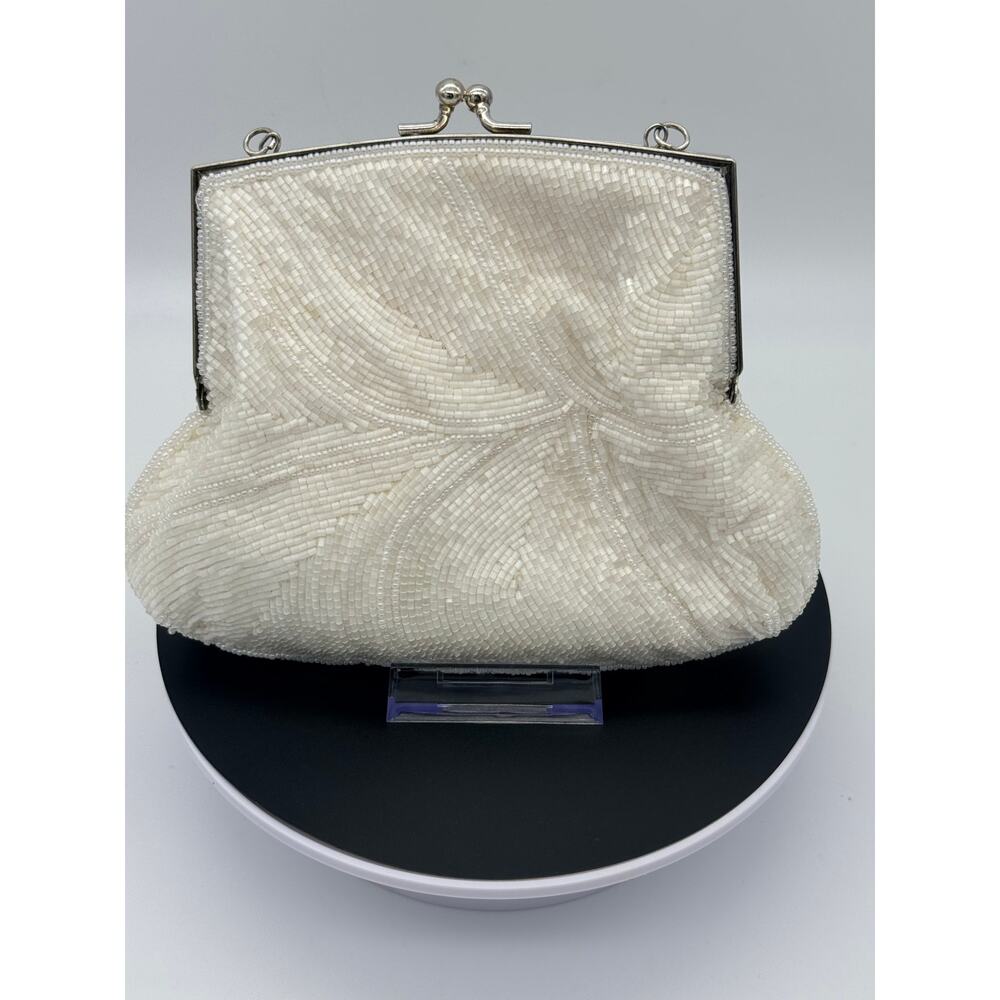 VINTAGE Walborg White Micro-Beaded Evening Clutch